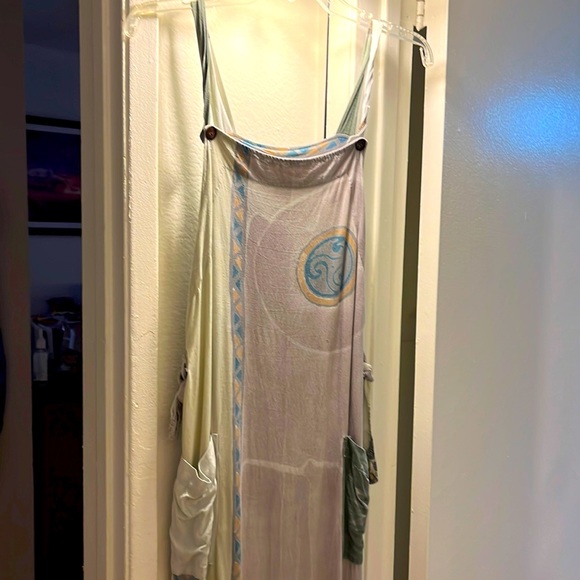 Vintage Dresses & Skirts - Vintage Rayon Jumper Dress with Pockets